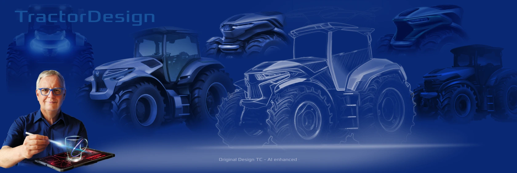 Originelles Traktor und Car Design, mit KI-Unterstützung gestaltet