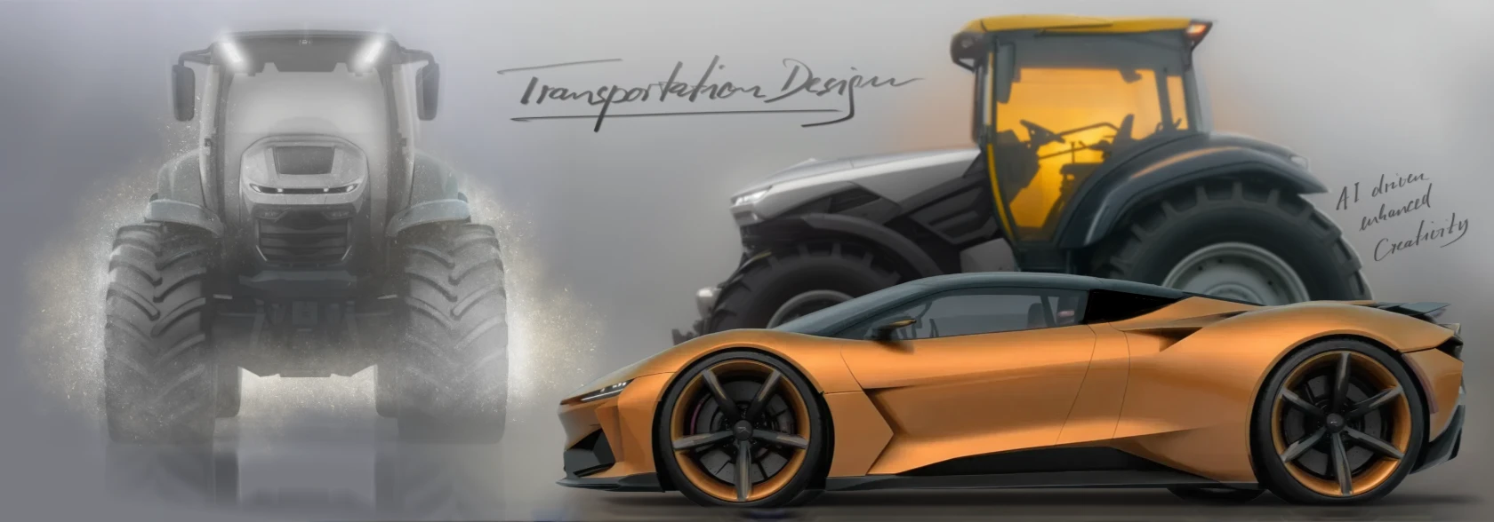 Traktor and Car Design, mit KI-Unterstützung gestaltet